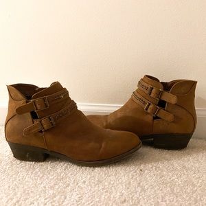 Brown ankle booties